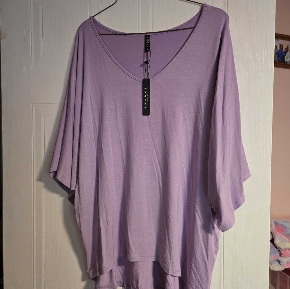 Lilac V-Neck Blouse
